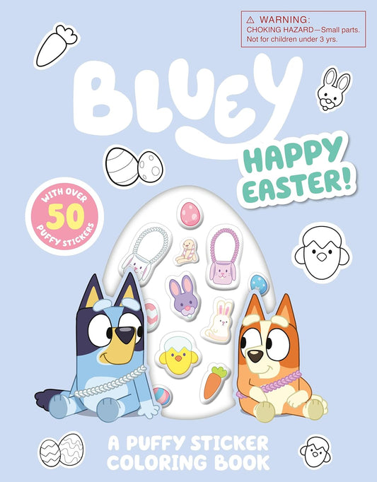 Bluey: Happy Easter! a Puffy Sticker Coloring Book: With Over 50 Puffy Stickers - Pre-Order