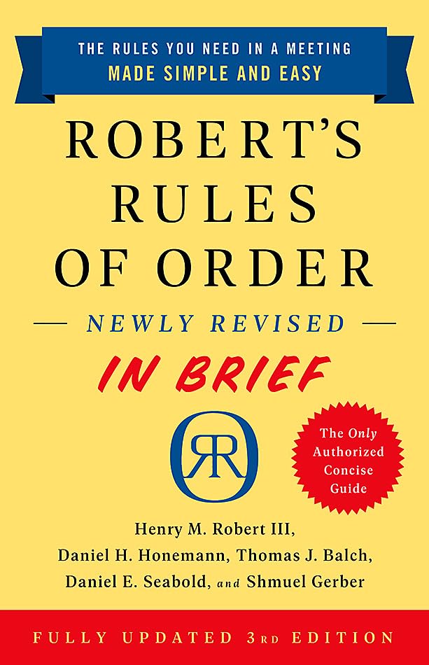 Robert's Rules of Order Newly Revised in Brief, 3rd Edition (Revised)