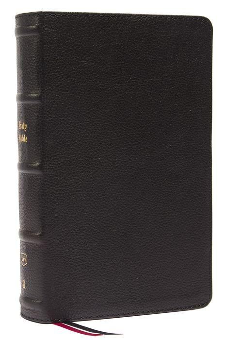 KJV, Personal Size Large Print Single-Column Reference Bible, Genuine Leather, Black, Red Letter, Comfort Print: Holy Bible, King James Version